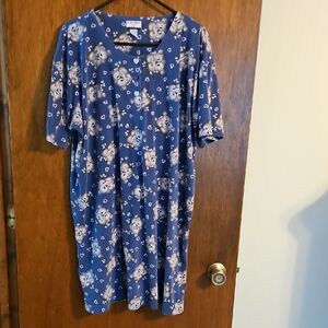 Nightgown,  Koala heart print, Blue and Grey, Sz 18-20W